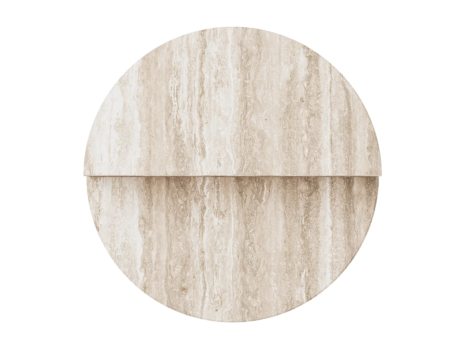 Stolik pomocniczy z trawertynu – beżowy – Swan Low