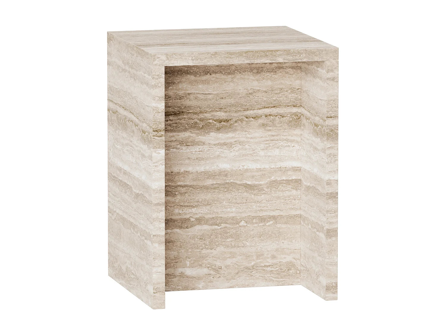 Beistelltisch aus Travertin – beige – Falcon