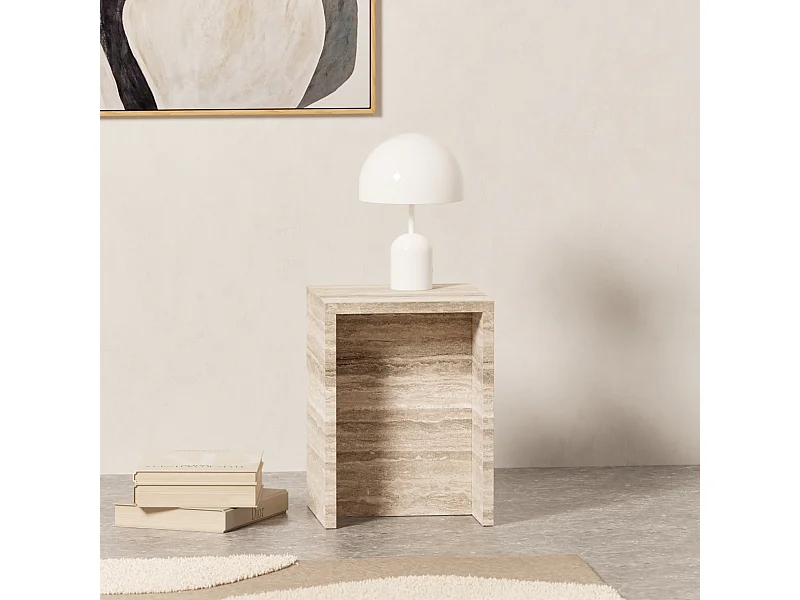 Beistelltisch aus Travertin – beige – Falcon
