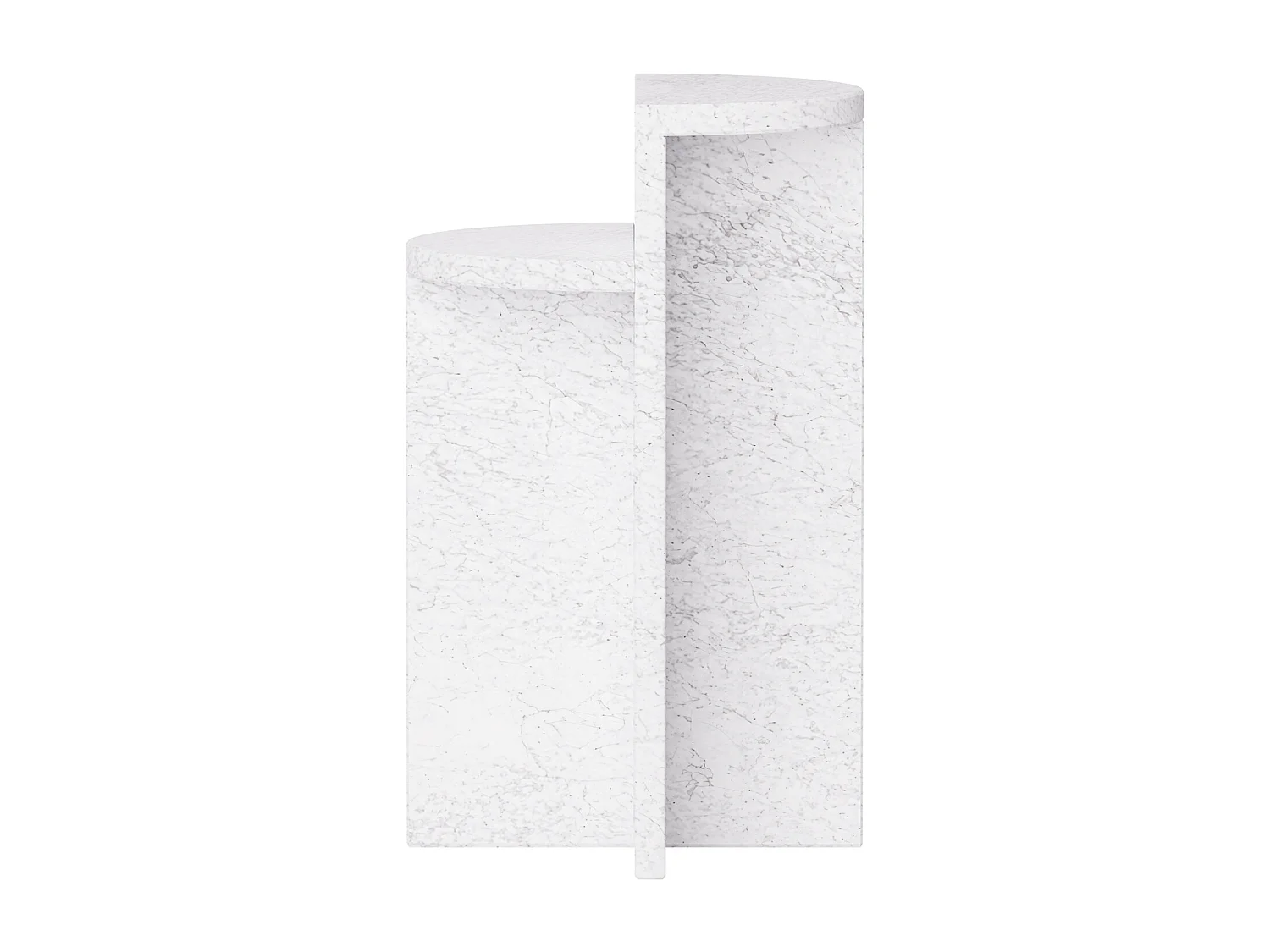 Stolik pomocniczy z marmuru – biały – Swan Tall