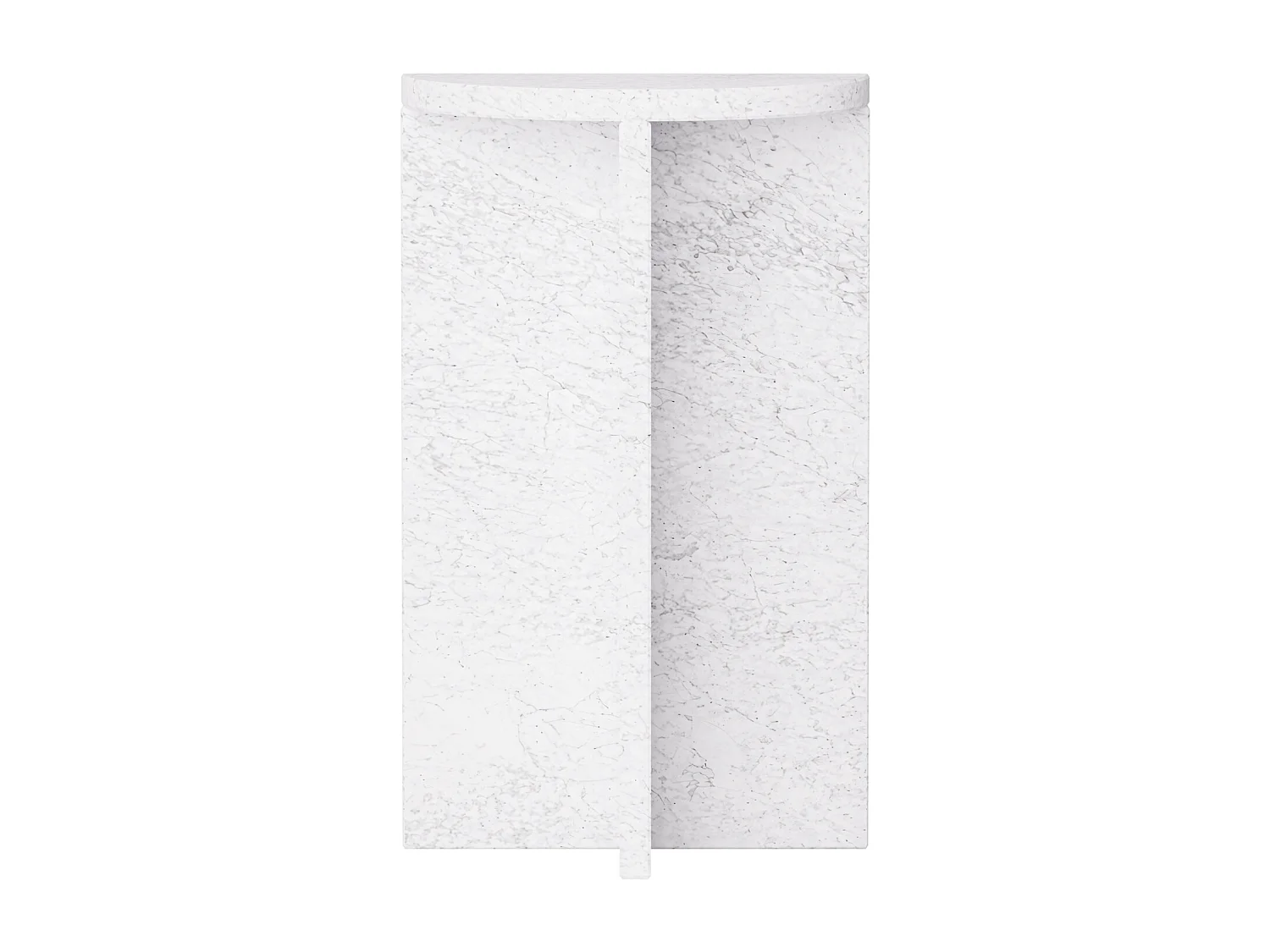 Stolik pomocniczy z marmuru – biały – Swan Tall