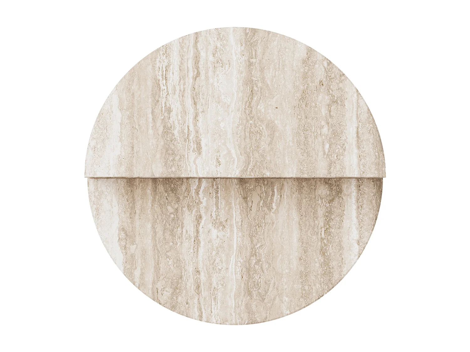 Beistelltisch aus Travertin – beige – Swan