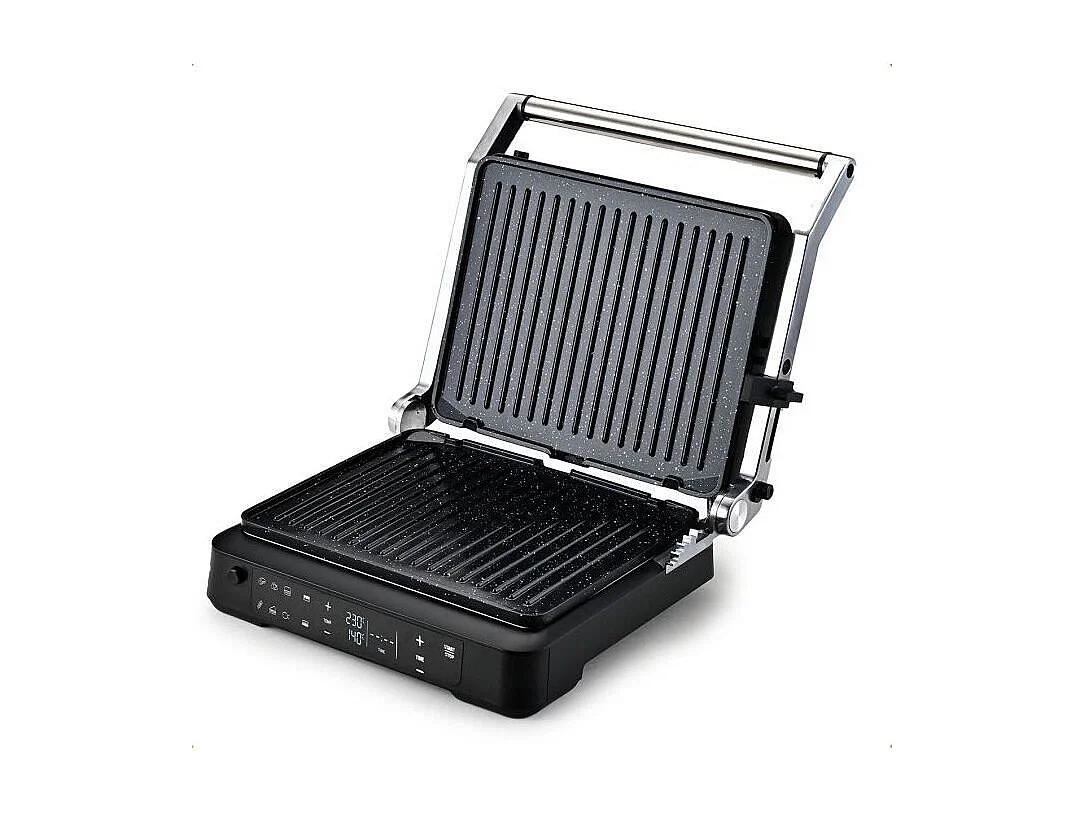 Grill Elétrico para Carne LITTLE BALANCE 8734 - 2000W, 6 Posições, Placas Removíveis 29x23 cm, Revestimento MicroCerâmico
