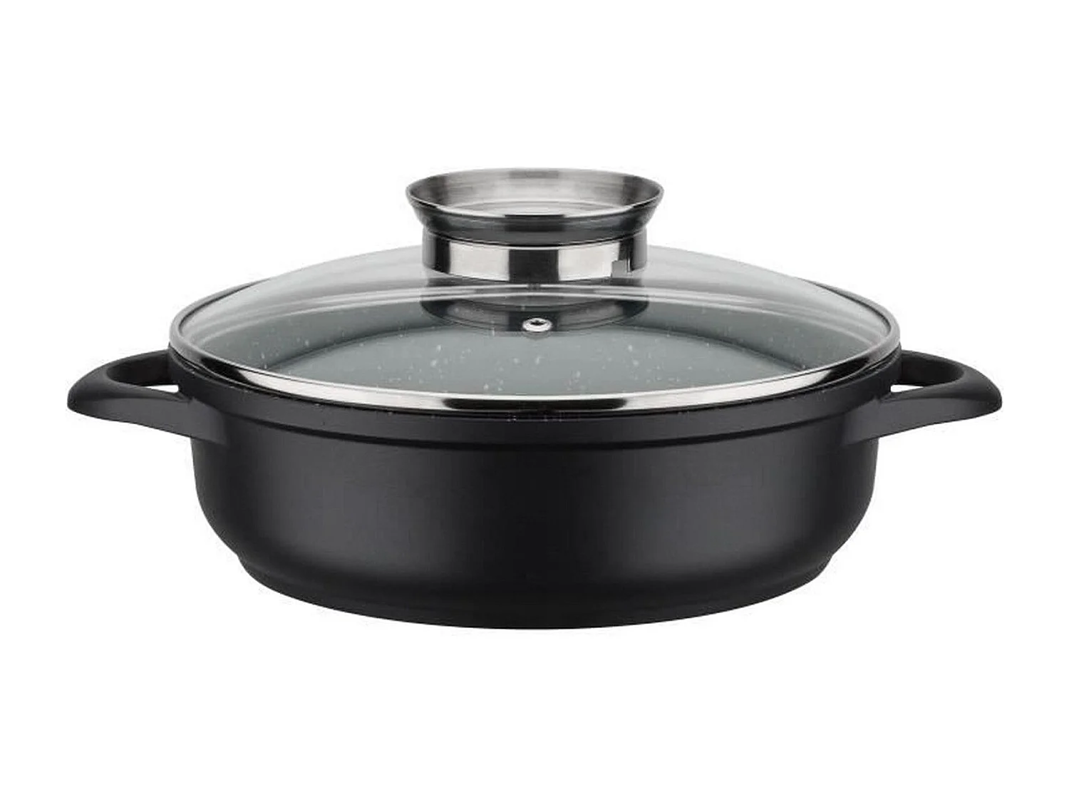 GSW - 414562 - Batterie - Aluminium Forgé Massif GOURMET GRANIT - 10pcs - Induction - Revetement VITAFLON GRANIT