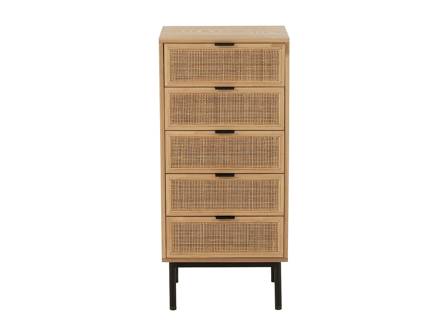 Meuble de Rangement Cannage "Kory" 100cm Naturel