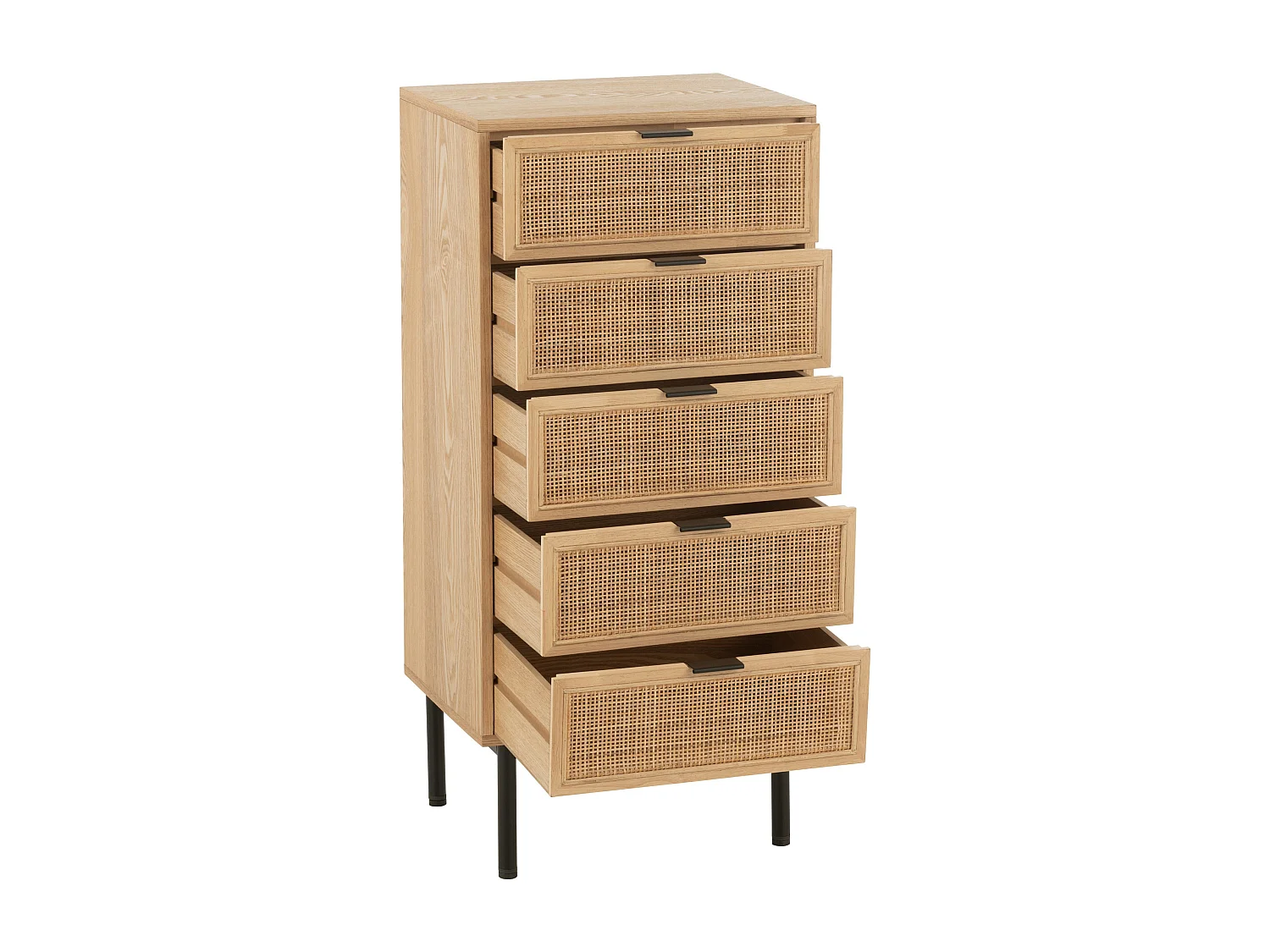 Meuble de Rangement Cannage "Kory" 100cm Naturel