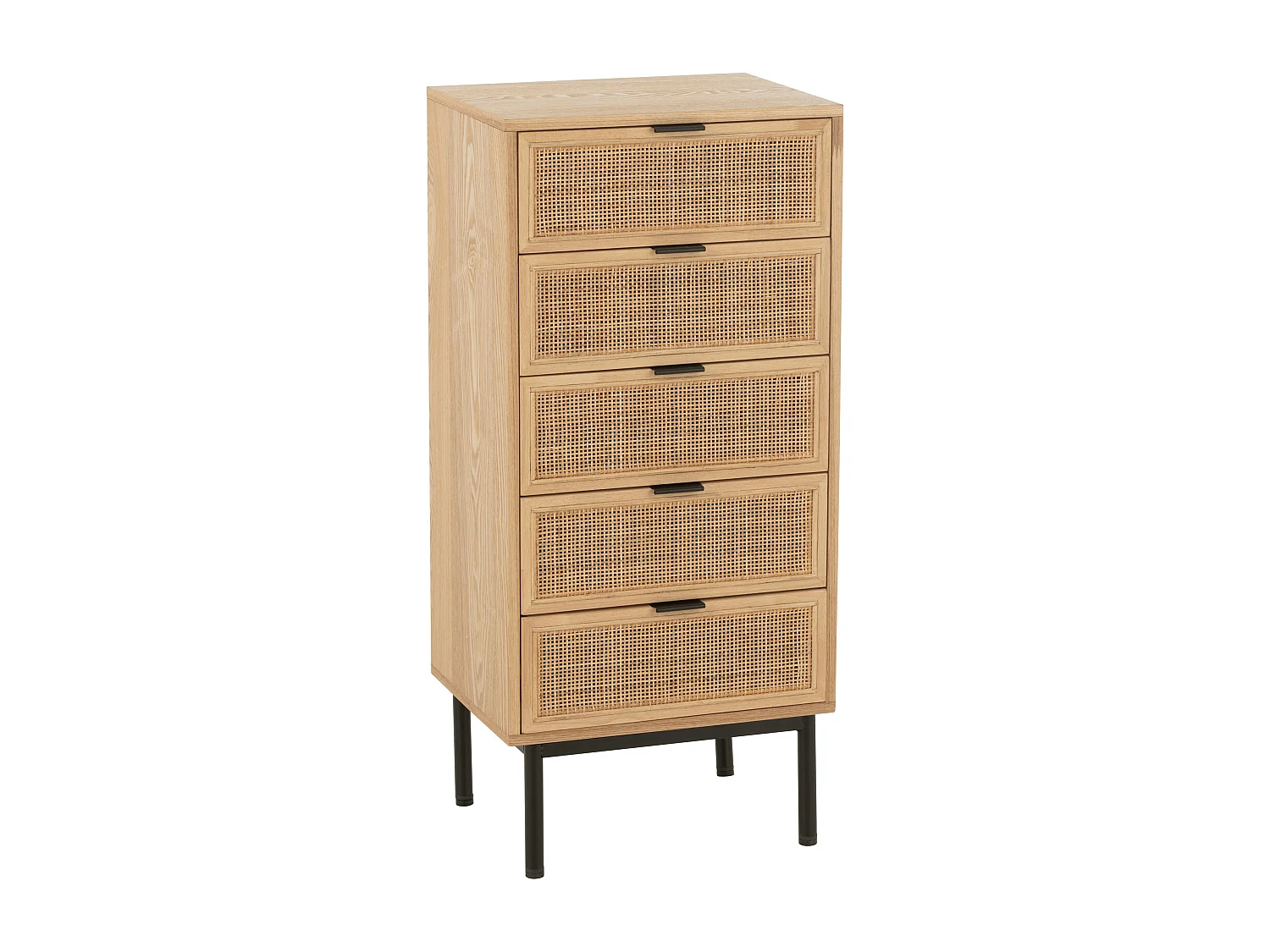 Meuble de Rangement Cannage "Kory" 100cm Naturel