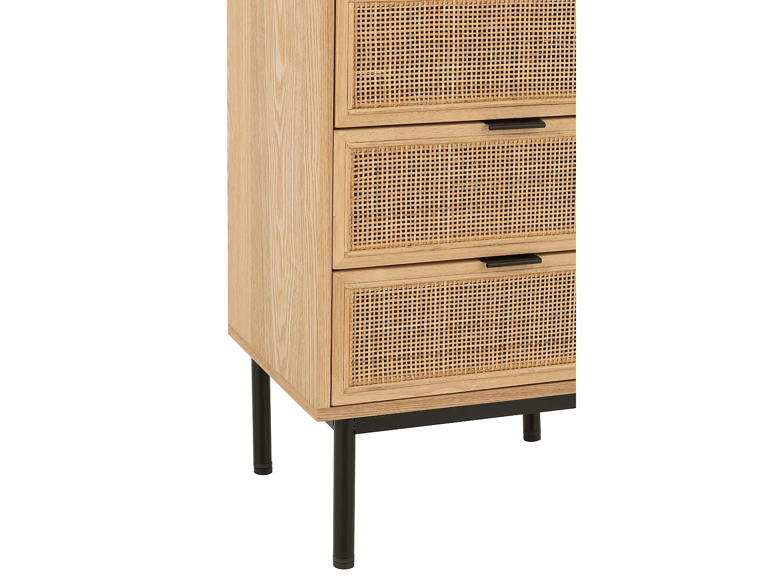 Meuble de Rangement Cannage "Kory" 100cm Naturel