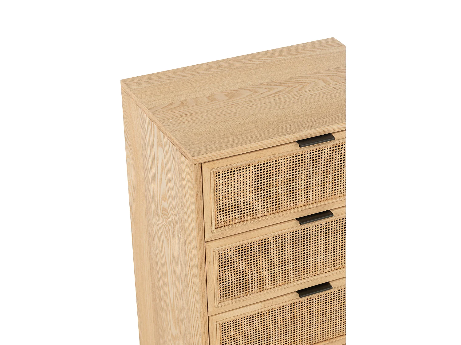 Meuble de Rangement Cannage "Kory" 100cm Naturel