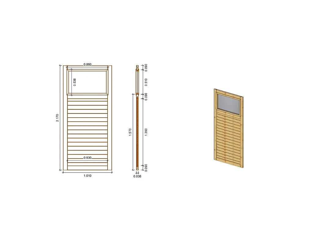 Gazebo da giardino in legno pergola 4.04x4.04 m con pannell - Impregnata - ALT135 - ALTANKA