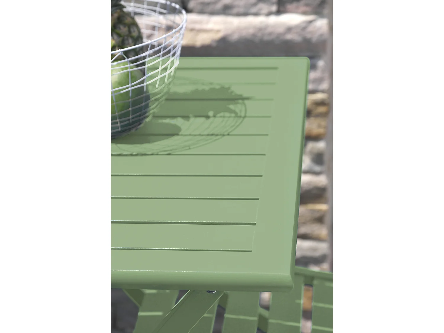 Table de Jardin Pliante "Marius" 70cm Vert Lagune