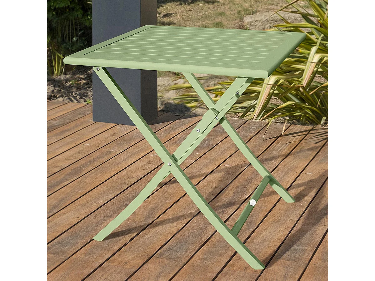 Table de Jardin Pliante "Marius" 70cm Vert Lagune