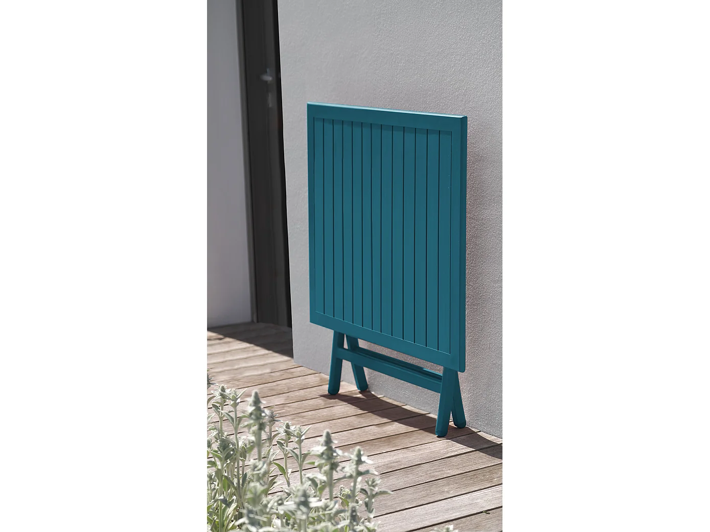 Table de Jardin Pliante "Marius" 70cm Bleu Canard