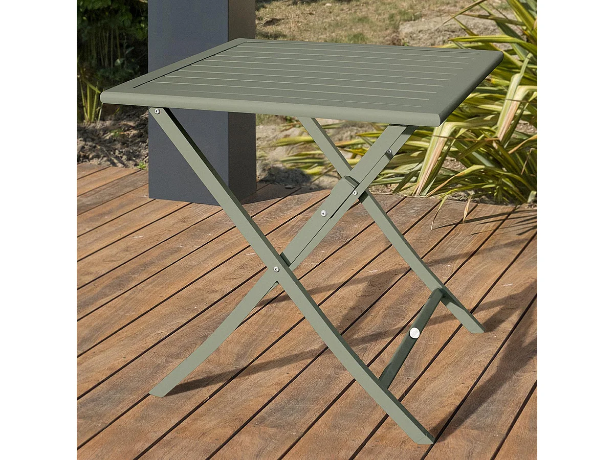 Table de Jardin Pliante "Marius" 70cm Kaki