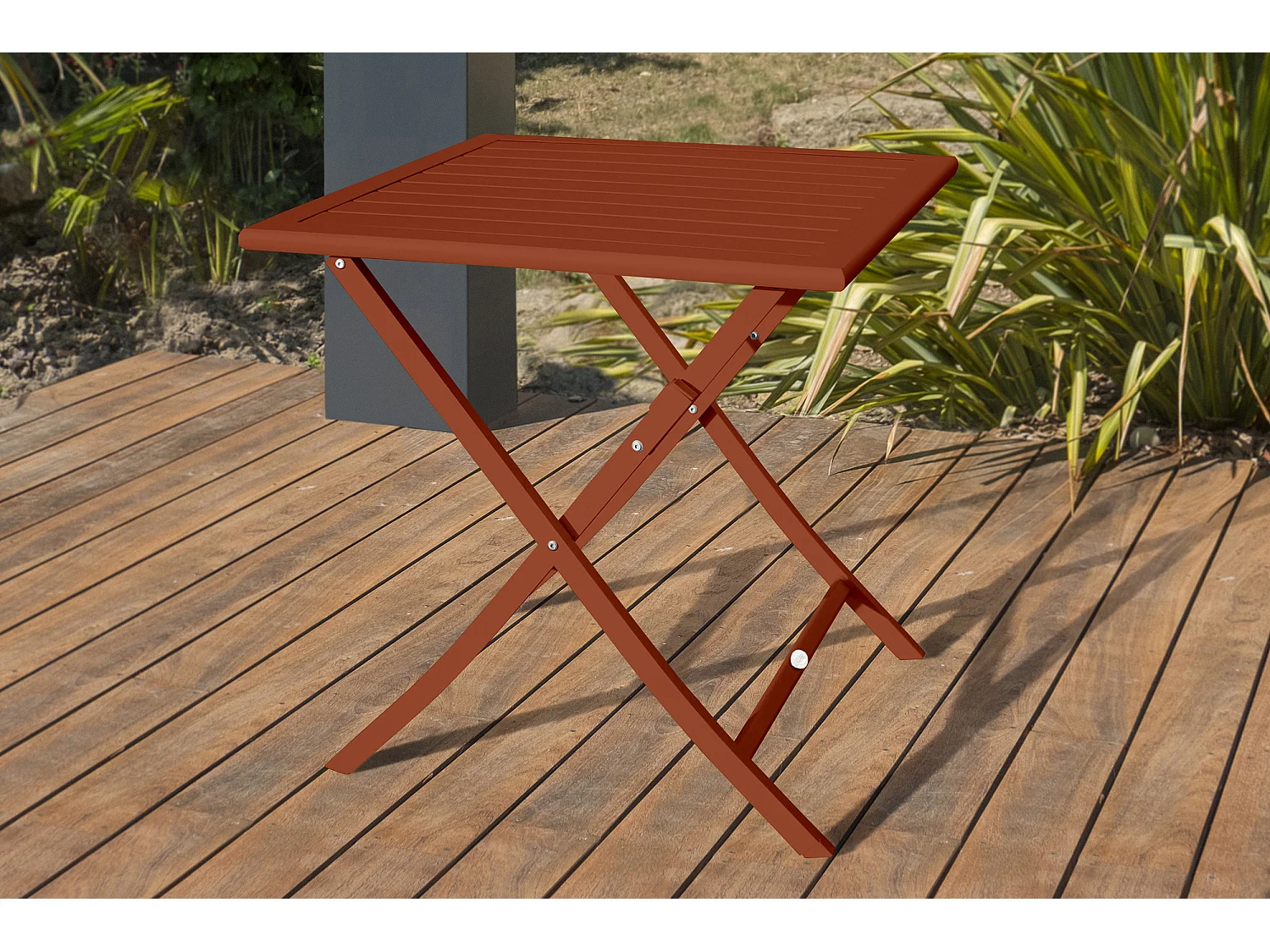 Table de Jardin Pliante "Marius" 70cm Terracotta
