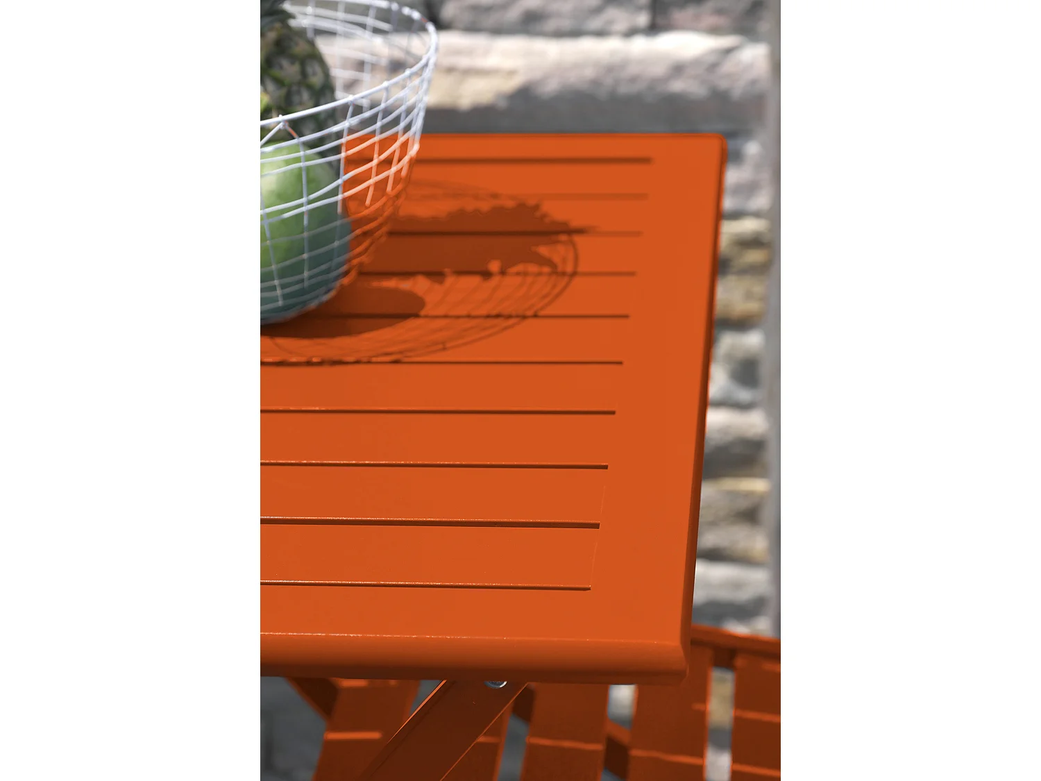 Table de Jardin Pliante "Marius" 70cm Orange