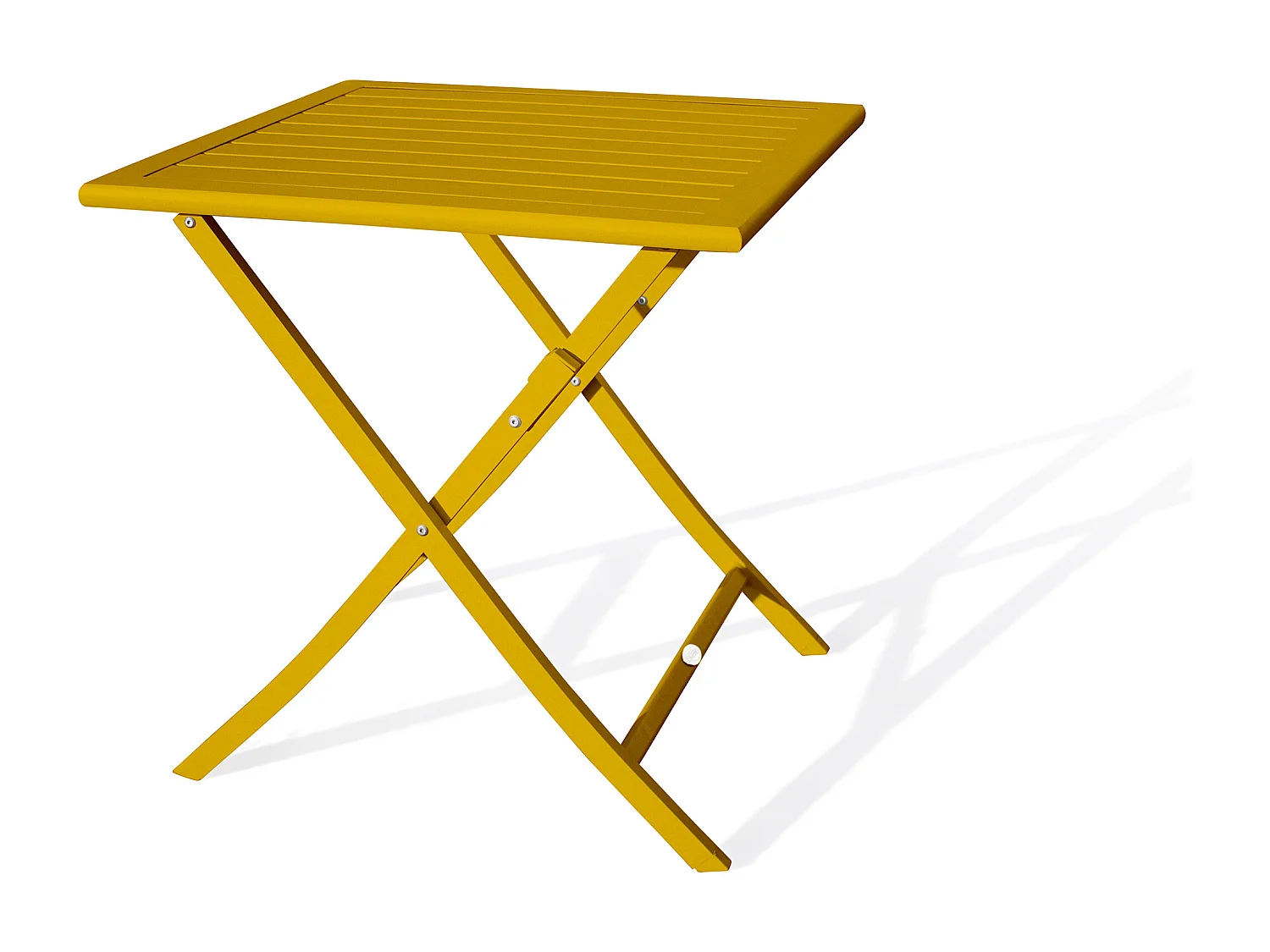 Table de Jardin Pliante "Marius" 70cm Moutarde