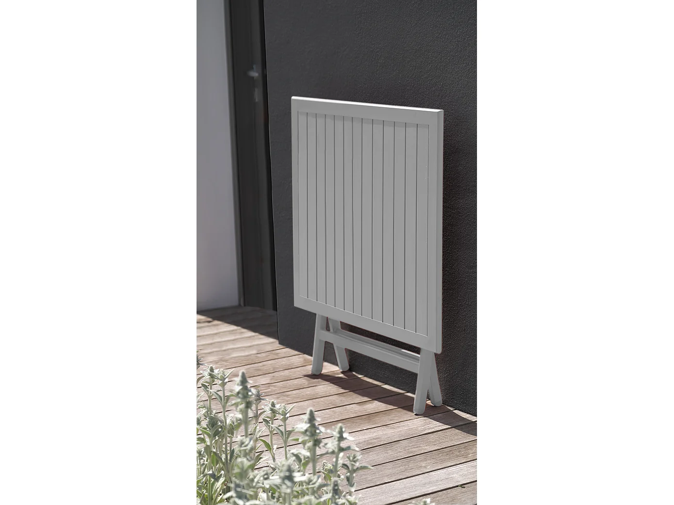 Table de Jardin Pliante "Marius" 70cm Gris