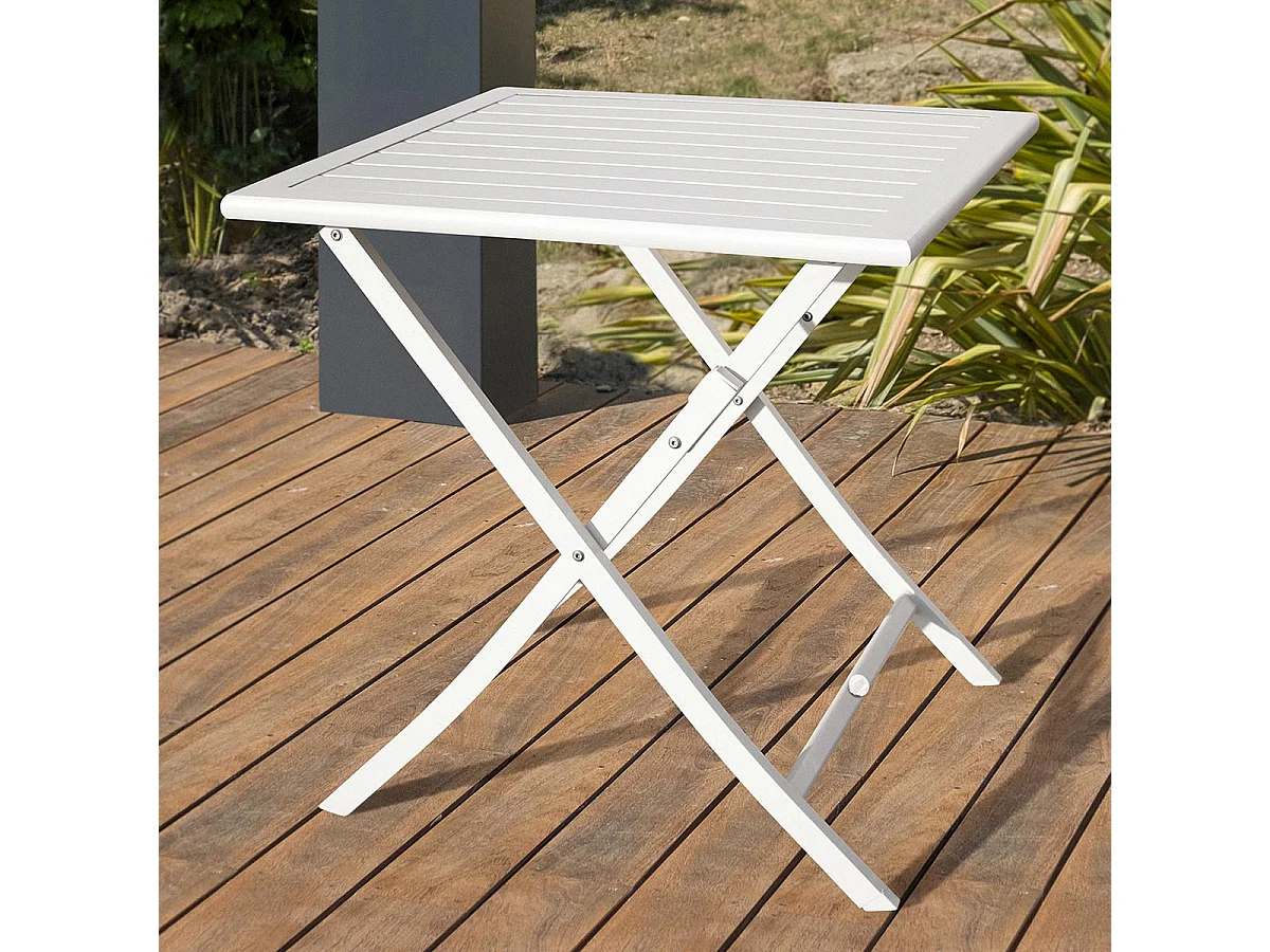 Table de Jardin Pliante "Marius" 70cm Gris