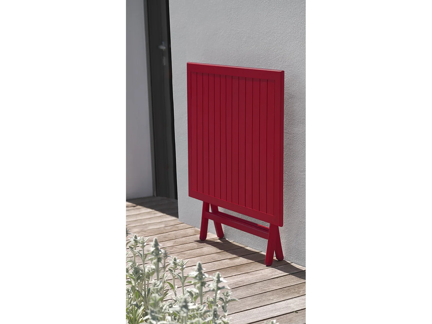 Gartenklapptisch, Aluminium, karminrot