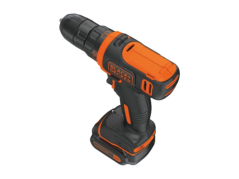 Furadeira sem fio Black & Decker BDCDD12-QW 10,8V Li-Ion 1,5Ah Mandril sem chave Preto/Laranja