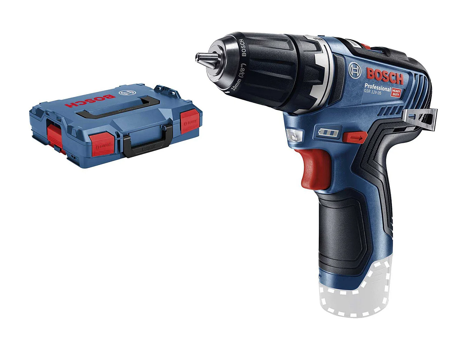 Parafusadeira e furadeira sem fio Bosch GSR 12V-35 Professional 12V, 35 Nm, 2 velocidades, mandril de 10 mm, sem bateria