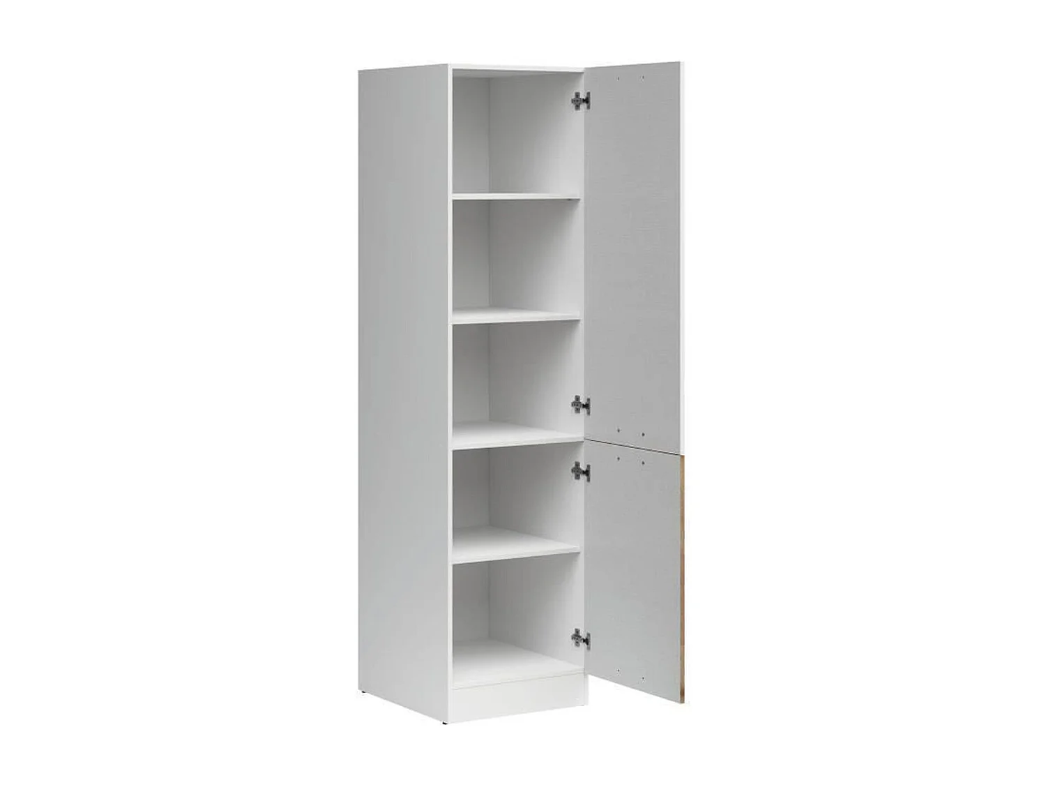 Küchenhochschrank JUNONA 2 Türen Rechtsanschlag Hochglanz Weiß 50x196x46 cm mit Soft-Close