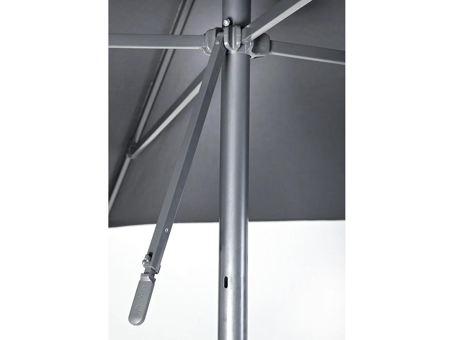 Parasol Ouverture Push-Up "Eolo" 250cm Gris Anthracite