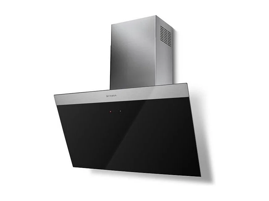Hotte verticale inclinée DAISY 800mm inox/verre noir - classe A - débit FABER - 5816724