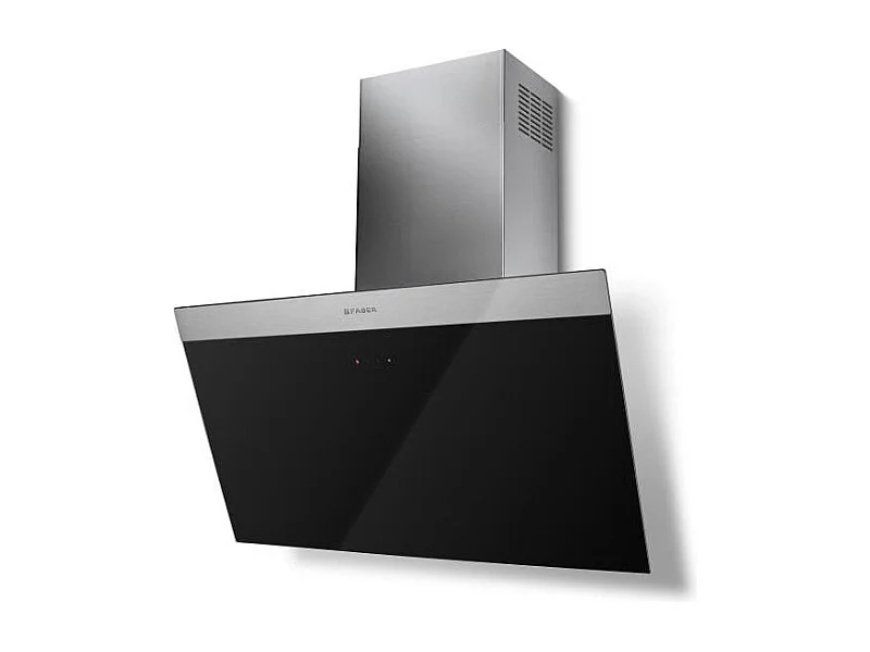 Hotte verticale inclinée DAISY 800mm inox/verre noir - classe A - débit FABER - 5816724
