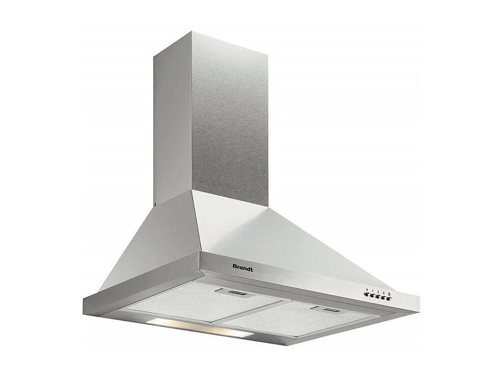 Hotte décorative 604m³/h BRANDT 60cm, AD 1006 X