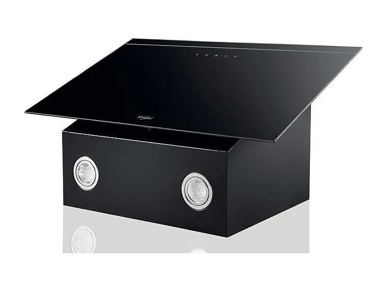 Hotte decorative - WHIRLPOOL AKR62FLTK -  Larg 60 cm - Evacuation/recyclage - 71 dB - 4 vitesses + booster - Verre noire