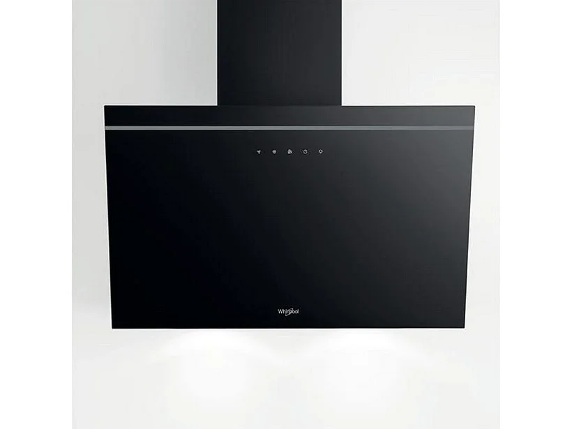 Hotte decorative - WHIRLPOOL AKR62FLTK -  Larg 60 cm - Evacuation/recyclage - 71 dB - 4 vitesses + booster - Verre noire