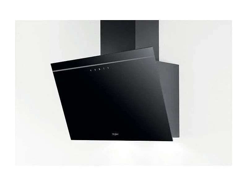 Hotte decorative - WHIRLPOOL AKR62FLTK -  Larg 60 cm - Evacuation/recyclage - 71 dB - 4 vitesses + booster - Verre noire