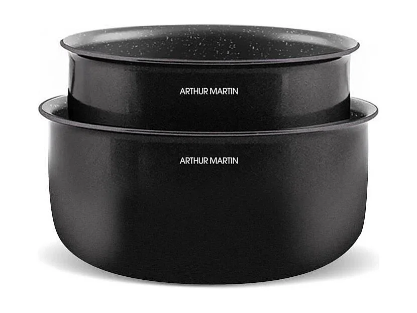 Induktions-Kochgeschirrset Arthur Martin AM558 20-teilig aus 2,5 mm Aluminium mit abnehmbarem Griff und luftdichten Deckeln