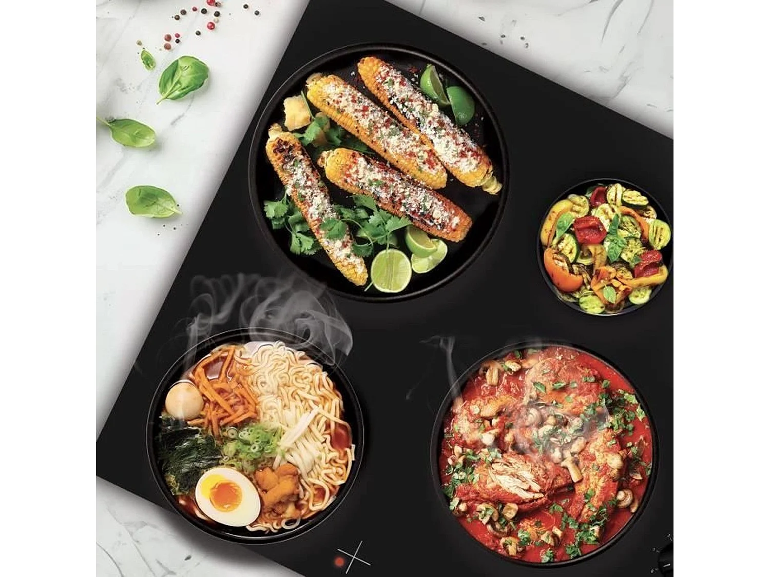 Induktions-Kochgeschirrset Arthur Martin AM558 20-teilig aus 2,5 mm Aluminium mit abnehmbarem Griff und luftdichten Deckeln