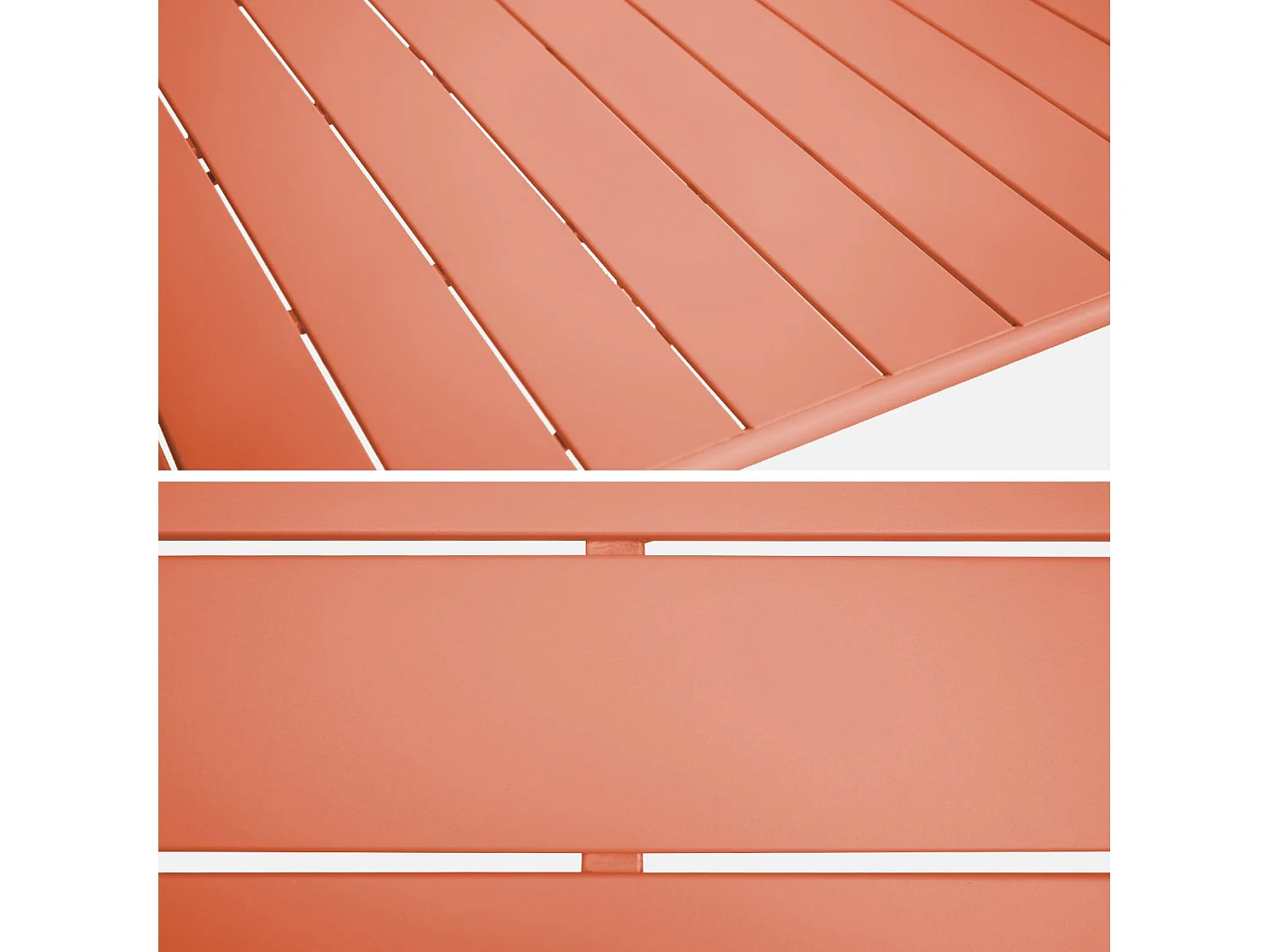 Table de jardin métal + 6 assises tomette Amélia