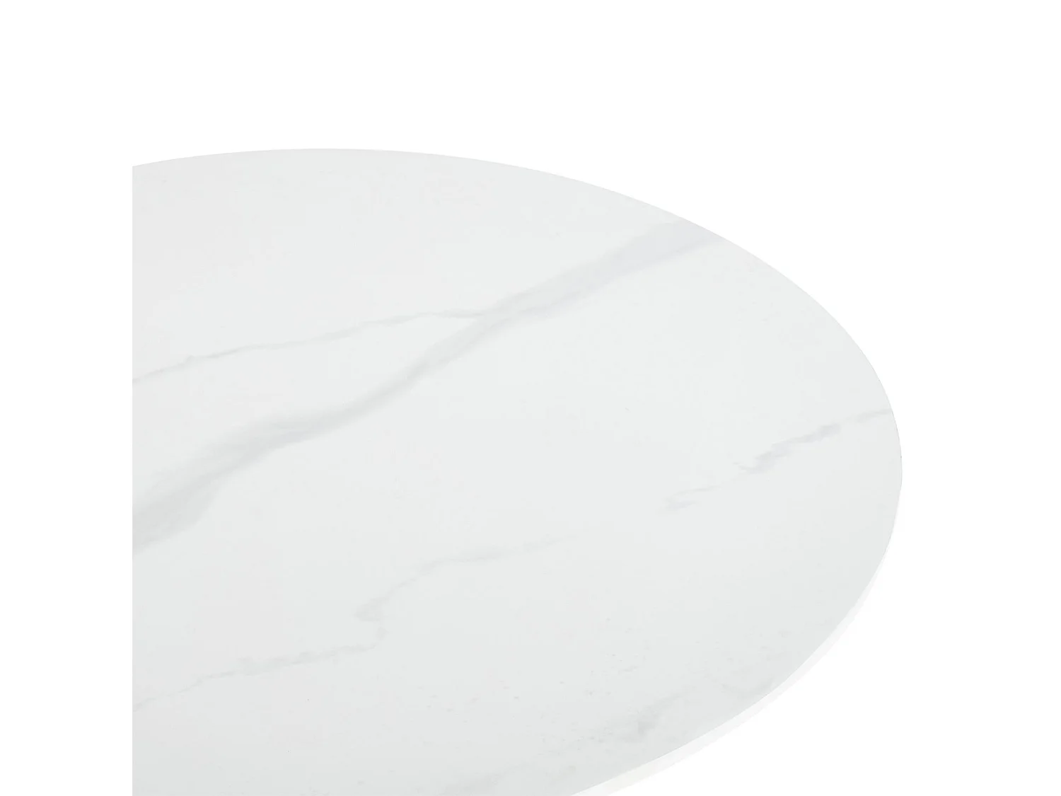 Table à Manger ronde LOIRE Ø 80 cm, Blanc, Design Moderne pour Salle à Manger, Pour 2 à 3 personnes, Plateau en Céramique