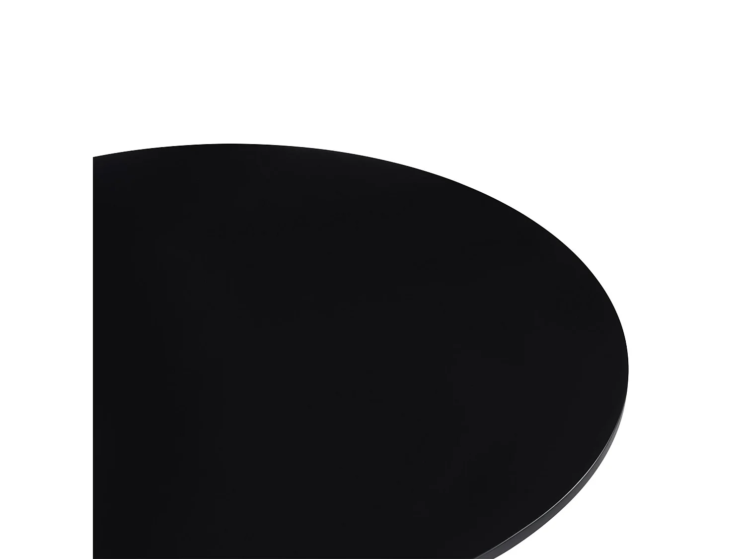 Table à Manger ronde LOIRE Ø 80 cm, Noir, Design Moderne pour Salle à Manger, Pour 2 à 3 personnes,