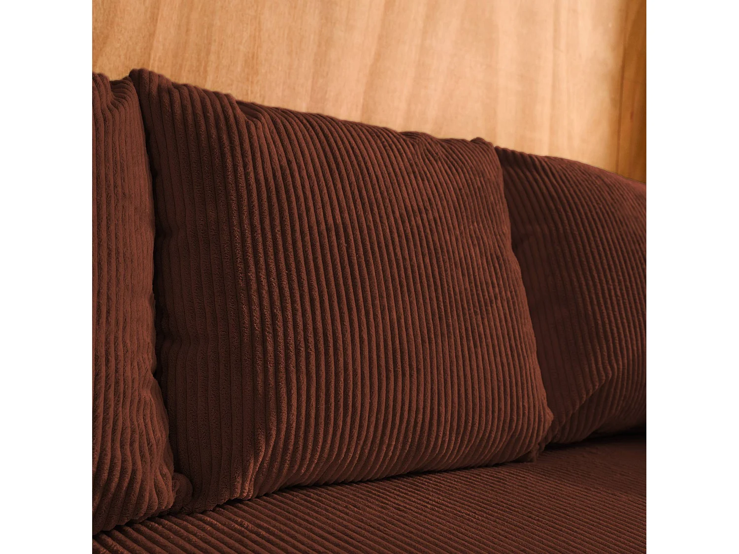 Divano letto angolare reversibile in velluto a coste, 3 posti