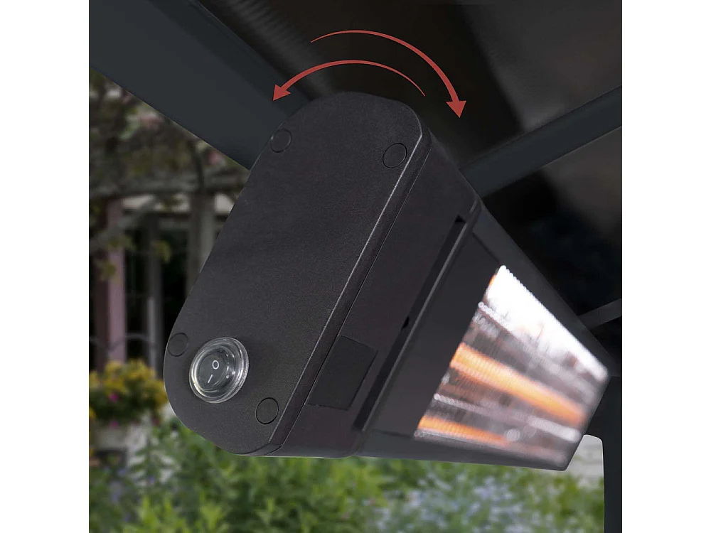 Chauffage extérieur en aluminium et fibre de carbone 1800 W