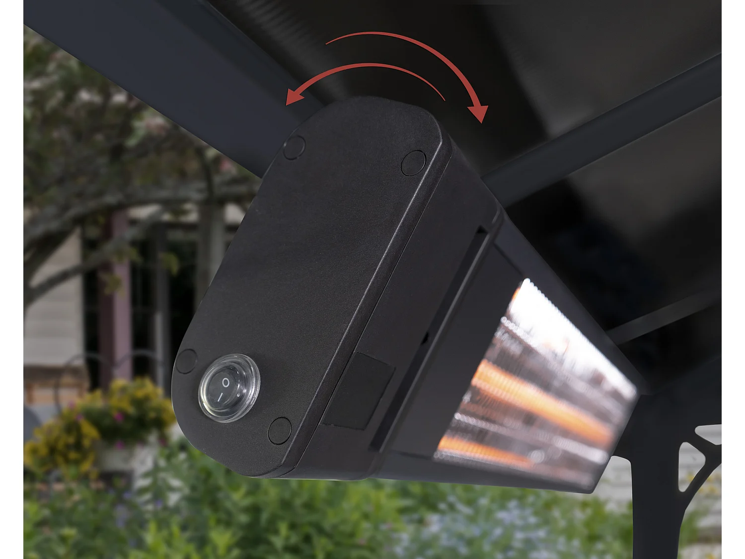 Canopia Chauffage extérieur Aluminium et Fibre de Carbone 1800 W