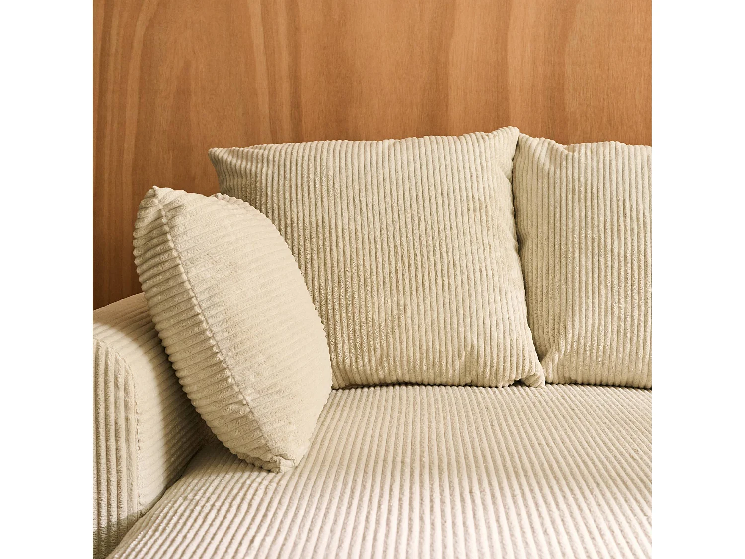 Divano letto angolare reversibile in velluto a coste, 3 posti, grigio