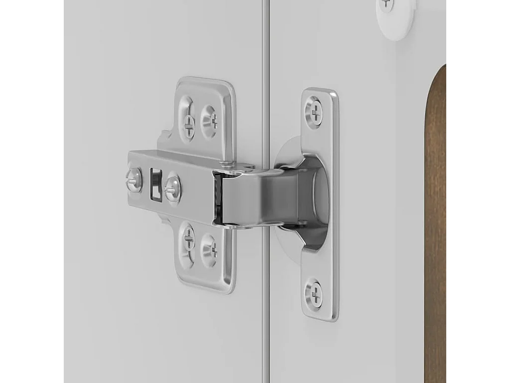 Meuble murale de cuisine avec porte vitrée Chêne fumé Bois d'ingénierie