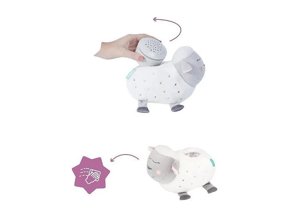 Veilleuse Mouton Peluche - Projection d'étoiles & Berceuses