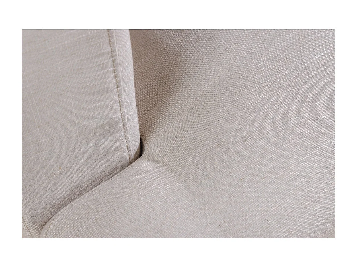 Canapé droit KALIA – Tissu blanc mat – 4 places – Confort généreux contemporain