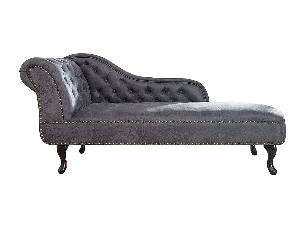 Méridienne EDGAR – Gris bleuté – Style baroque