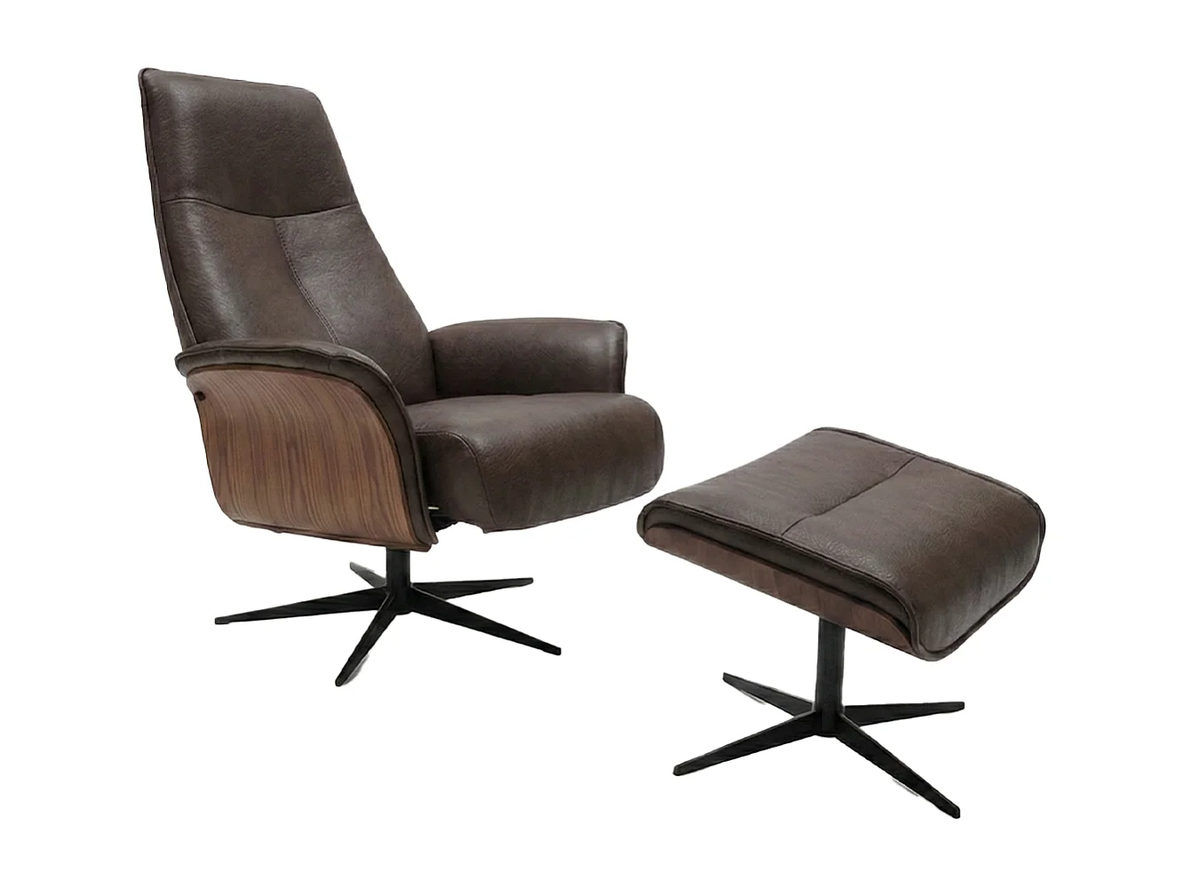 Poltrona relax - antracite Tessuto in fibra di pelle - FERREIRA