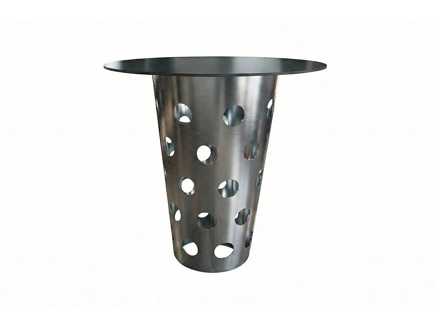 Tavolo da bar - argento metallo - 90 x 90 cm - VINO