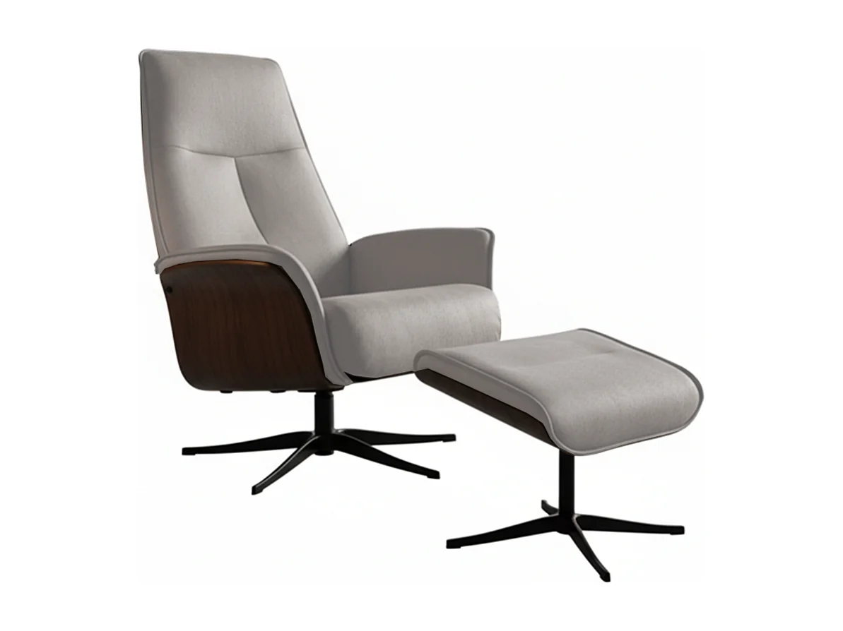 Poltrona relax - Grigio pelle - FERREIRA